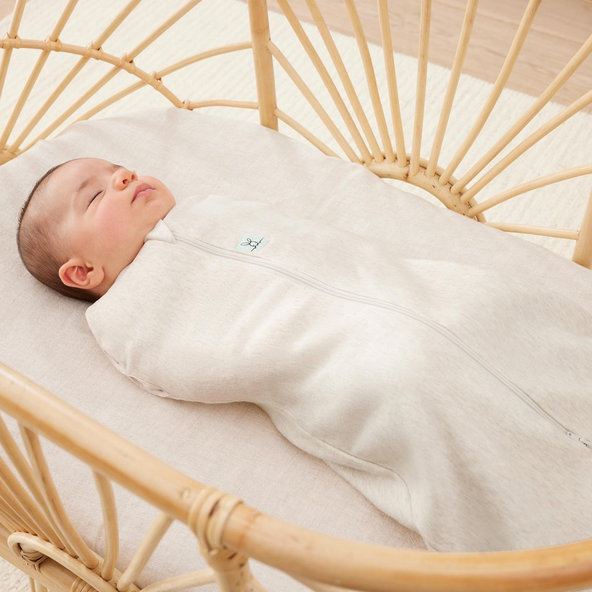 ERGOPOUCH Zavinovačka a spací pytel Cocoon Oatmeal Marle 1 tog 3-6 m