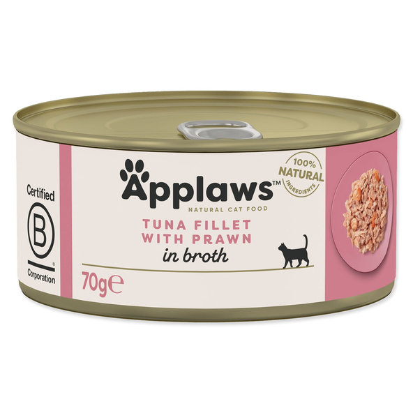 Applaws konzerva pro kočky tuňák s krevetami 24 × 70 g
