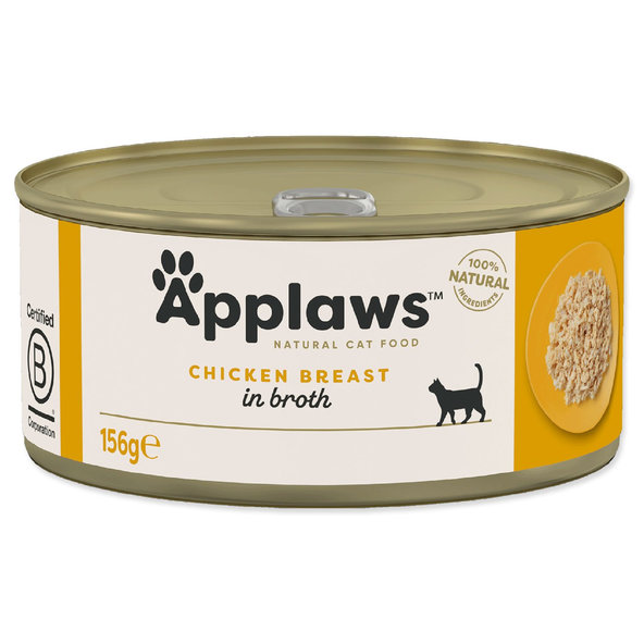 Applaws konzerva pre mačky kuracie s kuracími pečeňami 156g