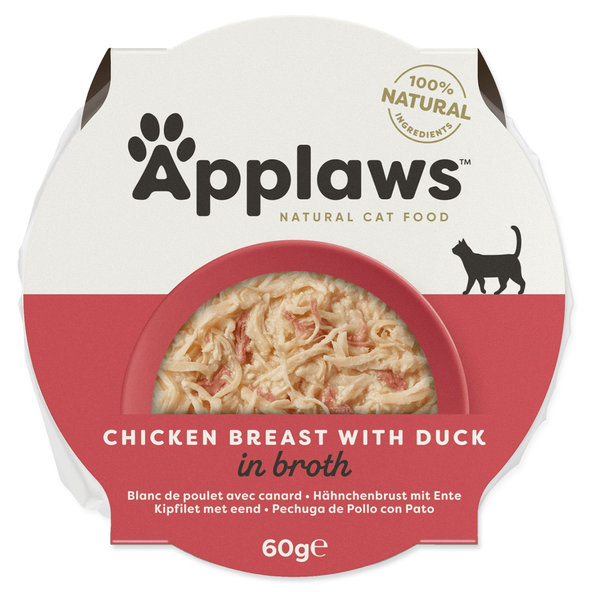 Applaws vanička pro kočky kuřecí prso a kachna 10 × 60 g