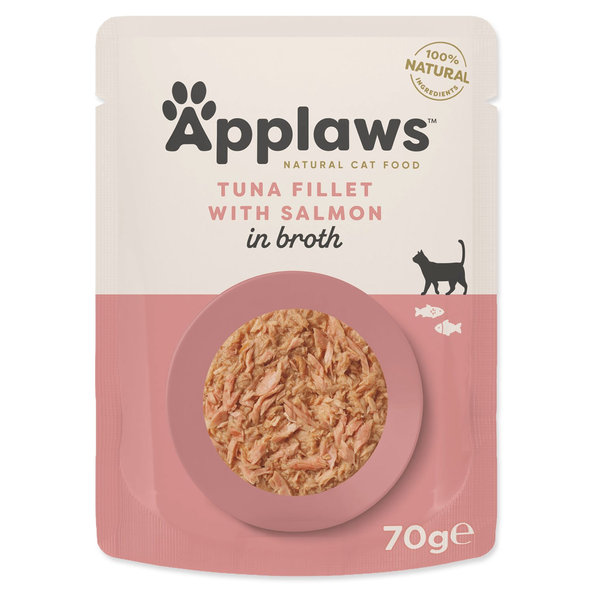 Applaws kapsička pro kočky tuňák a losos v želé 16 × 70 g