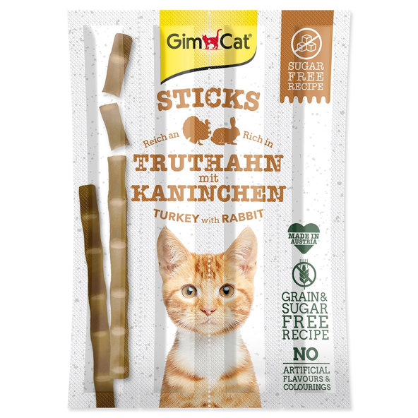 GimCat krocan a králík pochoutka tyčinky 4ks