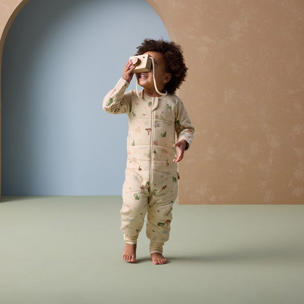 ERGOPOUCH Overal na spaní organická bavlna Onesie Savannah 6-12 m