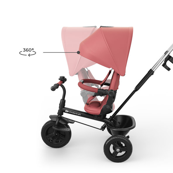 Kinderkraft trojkolka Aston 2 Plus Pink 9m+