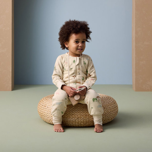 ERGOPOUCH Overal na spaní organická bavlna Onesie Savannah 6-12 m