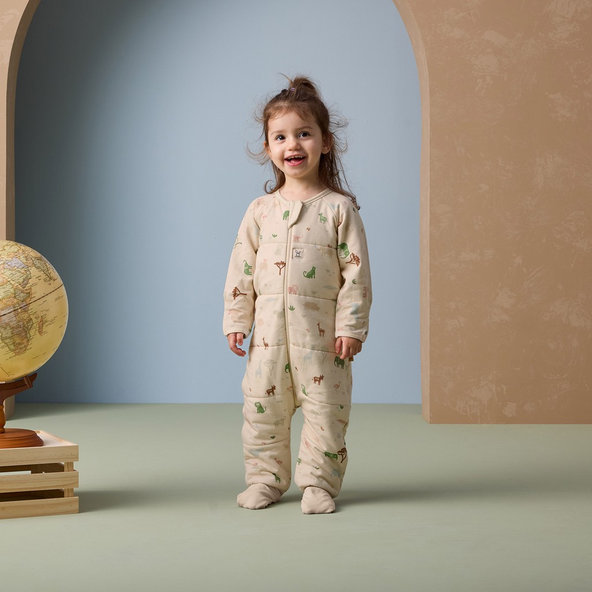 ERGOPOUCH Overal na spaní organická bavlna Onesie Savannah 6-12 m