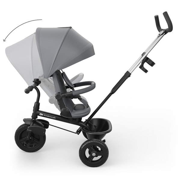 Kinderkraft trojkolka Aston 2 Plus Grey 9m+