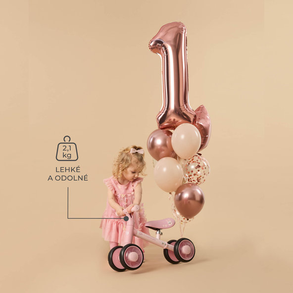 Kinderkraft odrážedlo Cutie Flash Pink