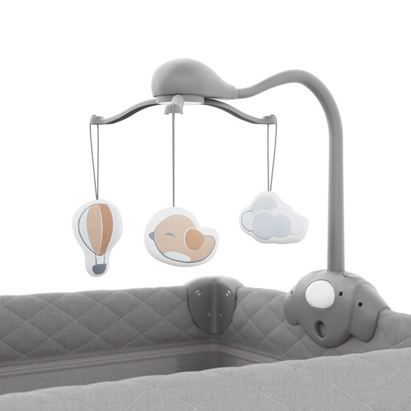 KINDERKRAFT cestovní postýlka s příslušenstvím Leody Up Grey