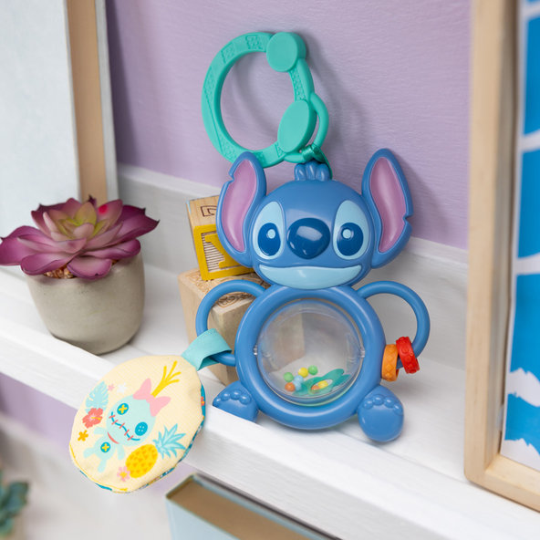 BRIGHT STARTS Senzorická hračka na C-kroužku Stitch Tummy Tumble™ 0m+