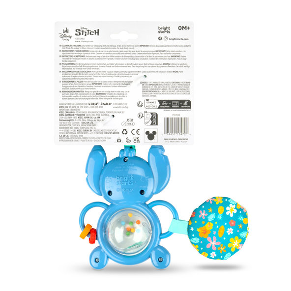 BRIGHT STARTS Senzorická hračka na C-kroužku Stitch Tummy Tumble™ 0m+