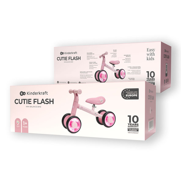Kinderkraft odrážedlo Cutie Flash Pink