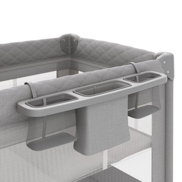 KINDERKRAFT cestovní postýlka s příslušenstvím Leody Up Grey