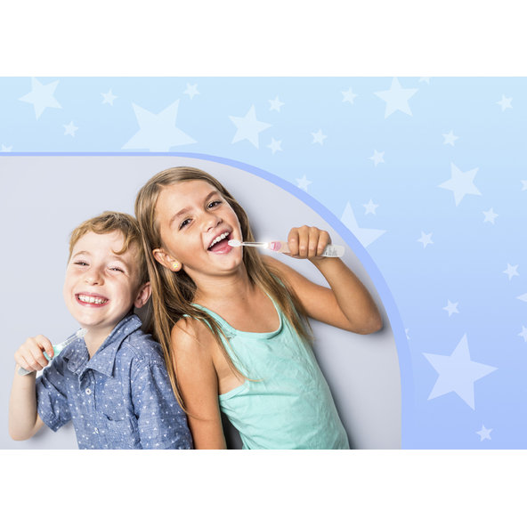 NENO Fratelli dětský elektrický kartáček růžový 6r+