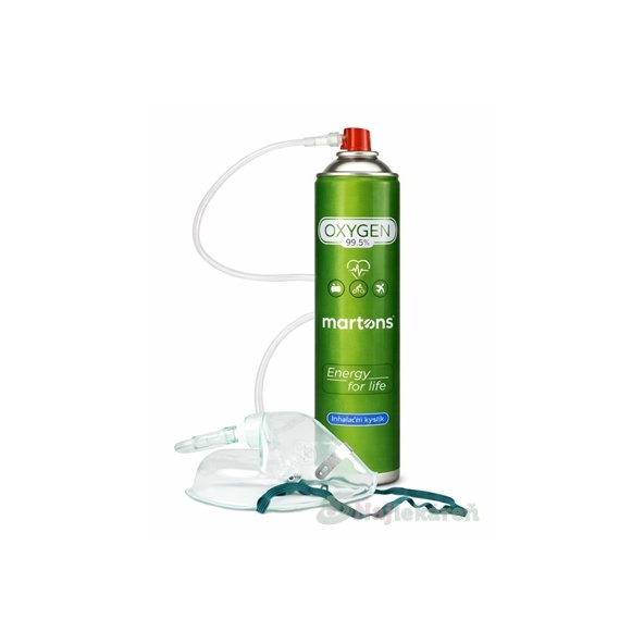 martons OXYGEN inhalační kyslík O2 99,5 % set s maskou 750 ml