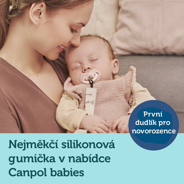 Canpol Babies sada silikonových dudlíků Bonjour Paris modrá 18 m+