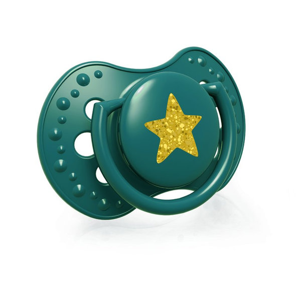 LOVI Stardust Dudlík dynamický silikonový zelený 3–6 m 2 ks
