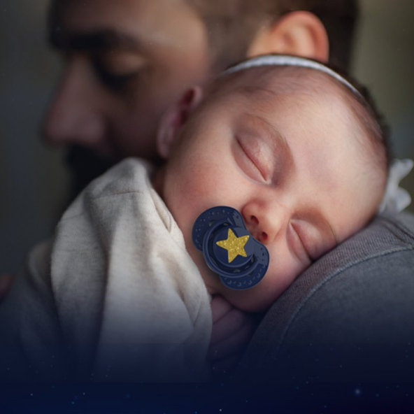 LOVI Stardust Dudlík dynamický silikonový zelený 3–6 m 2 ks