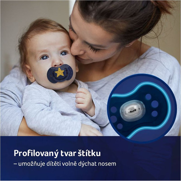 LOVI Stardust Dudlík dynamický silikonový zelený 3–6 m 2 ks