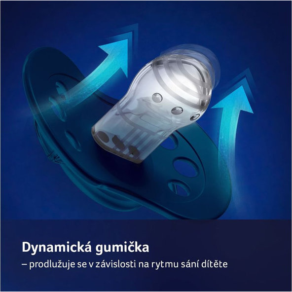LOVI Stardust Dudlík dynamický silikonový zelený 3–6 m 2 ks