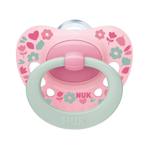 NUK Dudlík Signature 6–18 m světle růžový s boxem