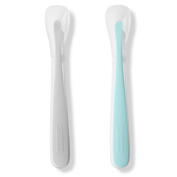 SKIP HOP Easy-Feed Mealtime Jídelní set s hrníčkem Teal/Grey 6 m+