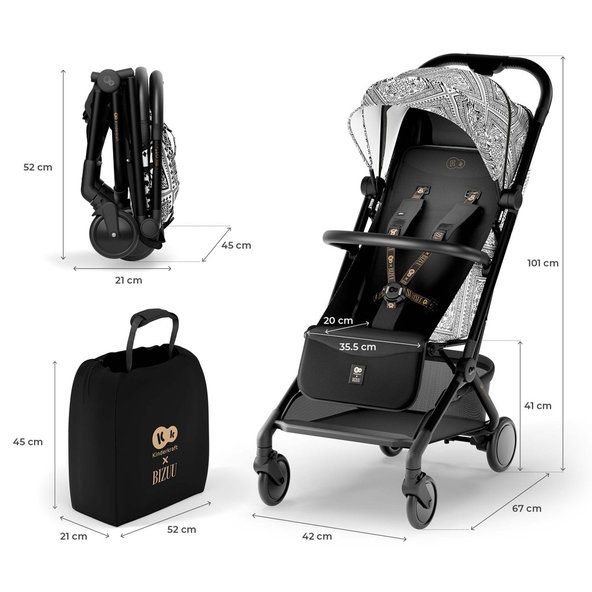 Kinderkraft športový kočík Pilot 2 Lunar Black Bizuu