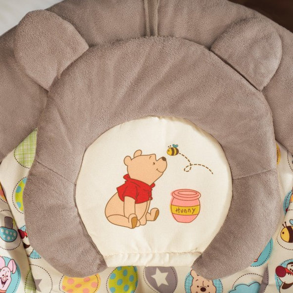 Bright Starts vibrujúce lehátko Winnie the Pooh Dots & Hunny 0m+ 9 kg
