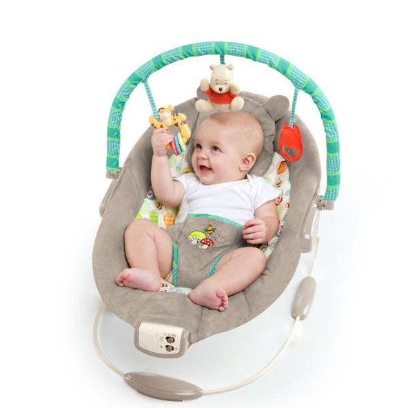 Bright Starts vibrujúce lehátko Winnie the Pooh Dots & Hunny 0m+ 9 kg
