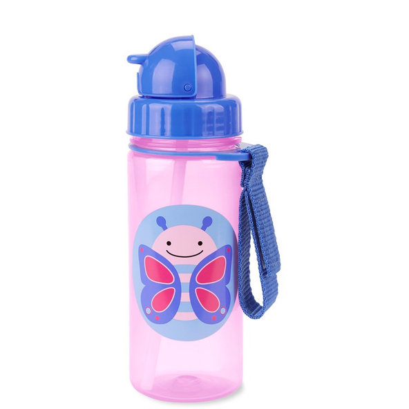 SKIP HOP Zoo Hrnek s brčkem PP bez PVC a BPA Motýl 12 m+