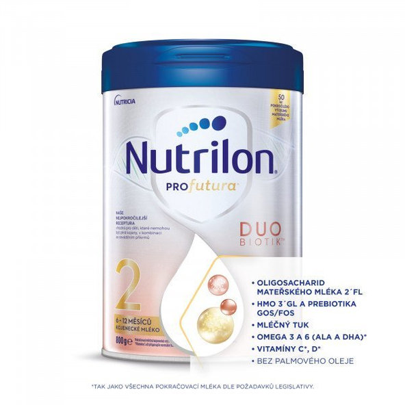 Nutrilon 2 Profutura Duobiotik pokračovací mléko 6–12 m 800 g