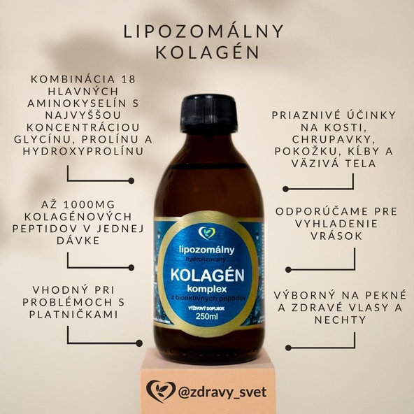Zdravý svět lipozomální hydrolyzovaný kolagen komplex 250 ml