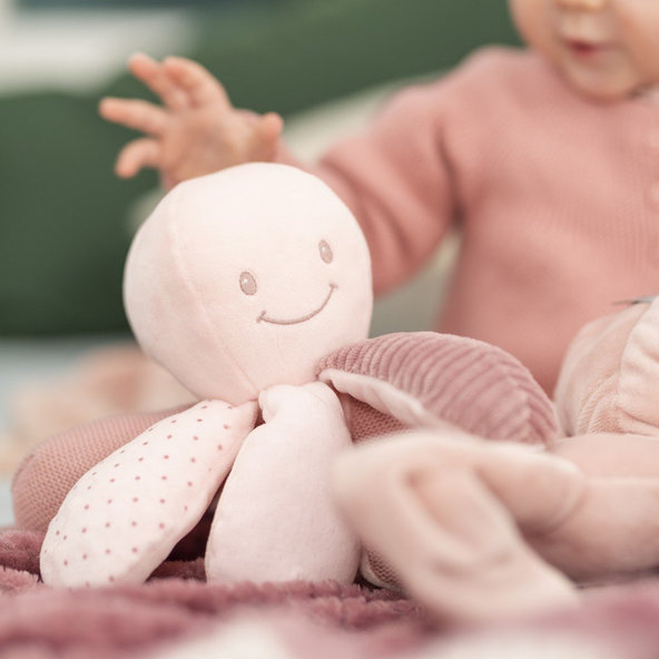 NATTOU Hračka chobotnice edukační 8 aktivit Lapidou pink