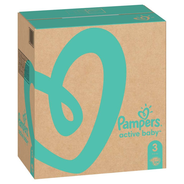 Pampers Active Baby jednorázové pleny 6–10 kg vel. 3 208 ks