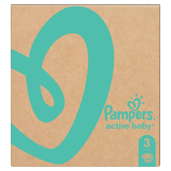 Pampers Active Baby jednorázové pleny 6–10 kg vel. 3 208 ks