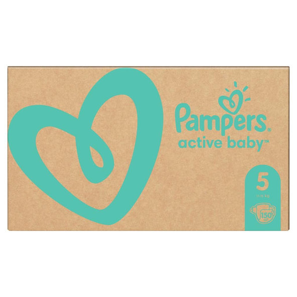 Pampers Active Baby jednorázové pleny 11–16kg vel. 5 150 ks