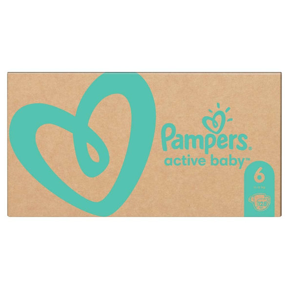 Pampers Active Baby jednorázové pleny 13–18 kg vel. 6 128 ks