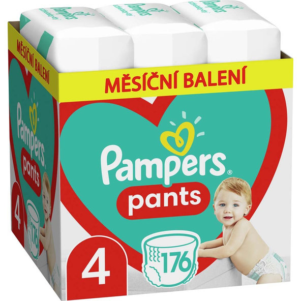 Pampers Active Baby Dry Pants plenkové kalhotky 9–15 kg vel. 4 176 ks