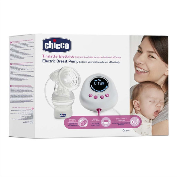 CHICCO elektronická odsávačka mateřského mléka Single Pink