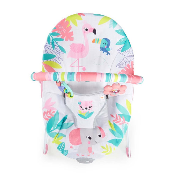 Bright Starts vibrujúce lehátko Flamingo Vibes 0m+ 9 kg