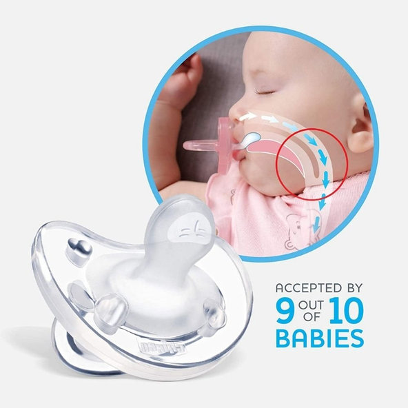 Chicco Physio Soft celosilikonový dudlík holka 16–36 m 2 ks