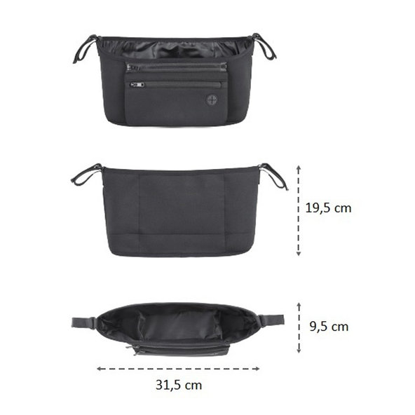 PETITE&MARS organizér na kočárek Pocket Zip Black