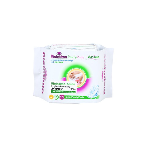 Biointimo Anion denní intimní vložky s křidélky 15 ks