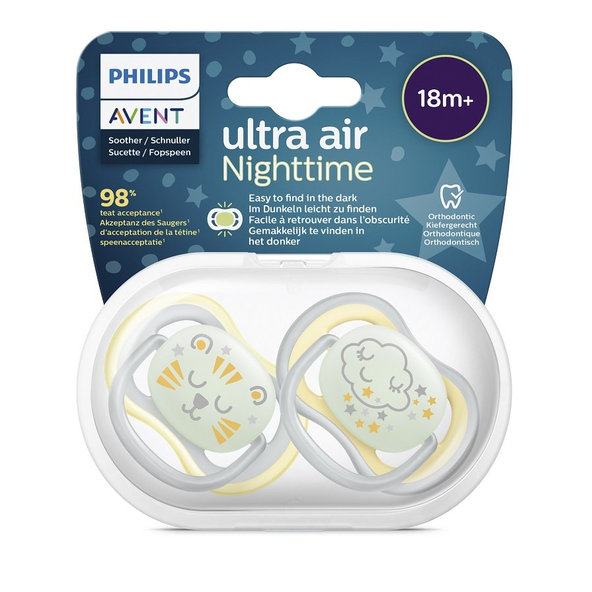 Philips AVENT dudlík Ultra Air noční 18 m+ 2 ks