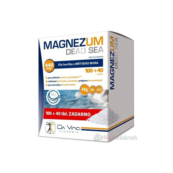 Da Vinci Magnezum Dead Sea 100 + 40 tablet zdarma