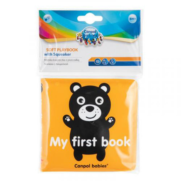 Canpol Babies měkká pískací knížka Sensory Toys