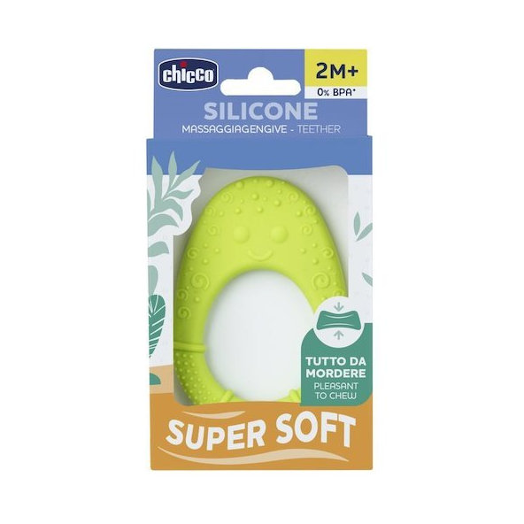 Chicco silikonové kousátko Super Soft avokádo 2 m+