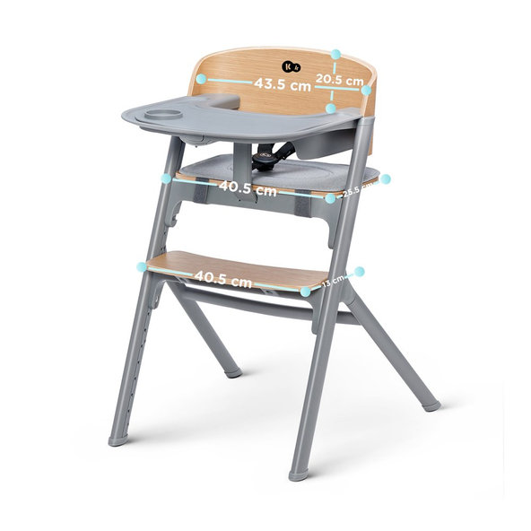 Kinderkraft jedálenská stolička Livy Oak