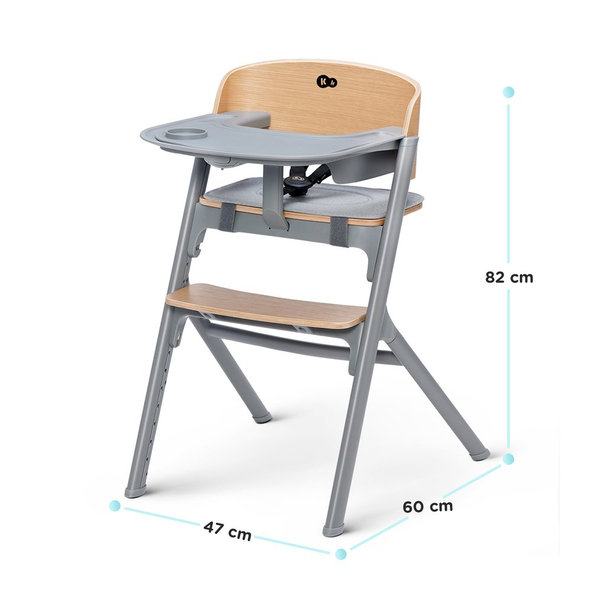 Kinderkraft jedálenská stolička Livy Oak