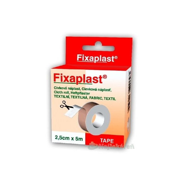 FIXAplast textilní cívková náplast 2,5 cm × 5 m 1 ks